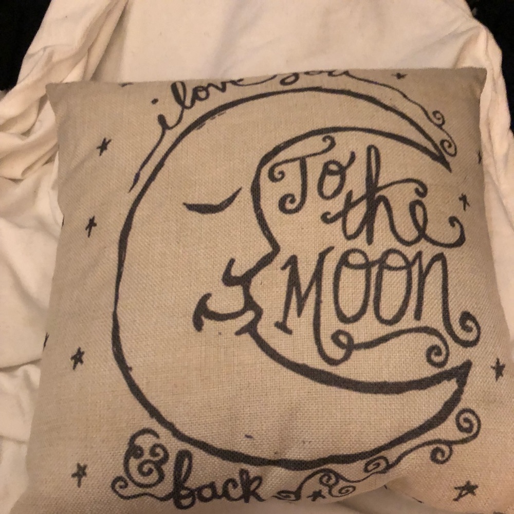 Moon and stars pillow
